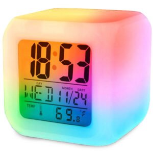 Светещ будилник с LED светлини - различни цветове