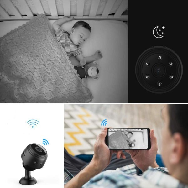 mini-magnitna-kamera Мини шпионска камера A9, с магнитна основа и WIFI