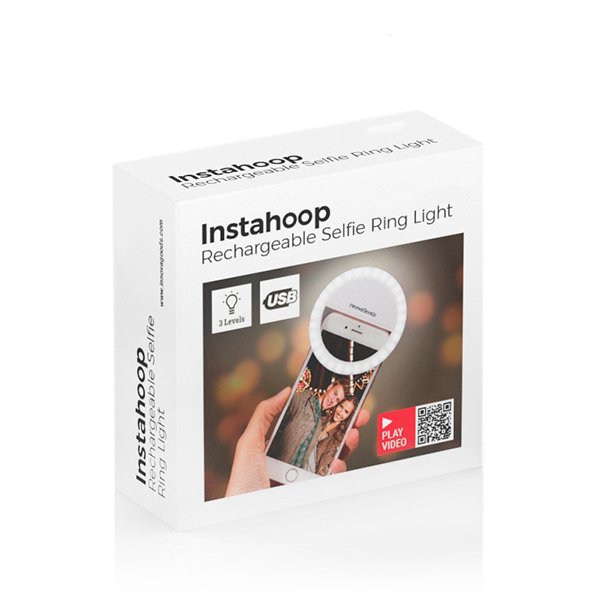 Презареждащ се светлинен пръстен за селфи Instahoop