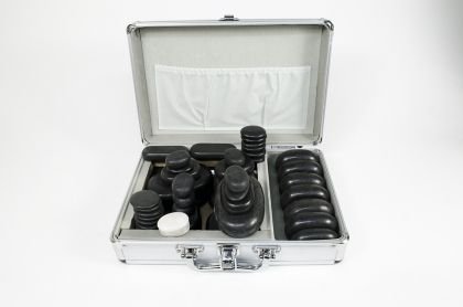 Камъни за масаж 60 бр. – в метален куфар, вулканични