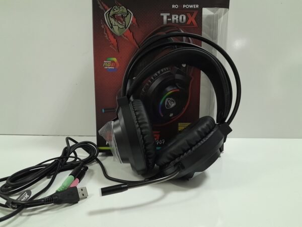Гейминг слушалки с микрофон Roxpower T-Rox STGH707, RGB