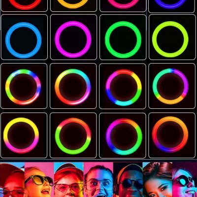 Ринг лампа с LED осветление 26 см, RGB, 20W