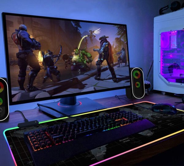 Светеща компютърна подложка с RGB осветление - World Map