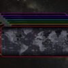 Светеща компютърна подложка с RGB осветление - World Map