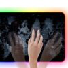 Светеща компютърна подложка с RGB осветление - World Map
