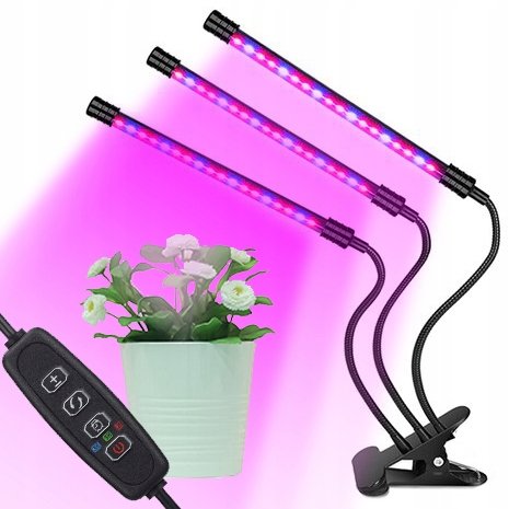 uv-lampa-za-rasteniya-s-3-glavi UV лампа за отглеждане на растения с 3 гъвкави крака - 40W
