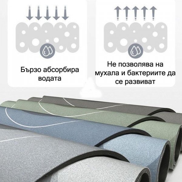 абсорбриаща-постелка-за-баня-6 Абсорбираща постелка за баня Bath Mat - 40x60 см.