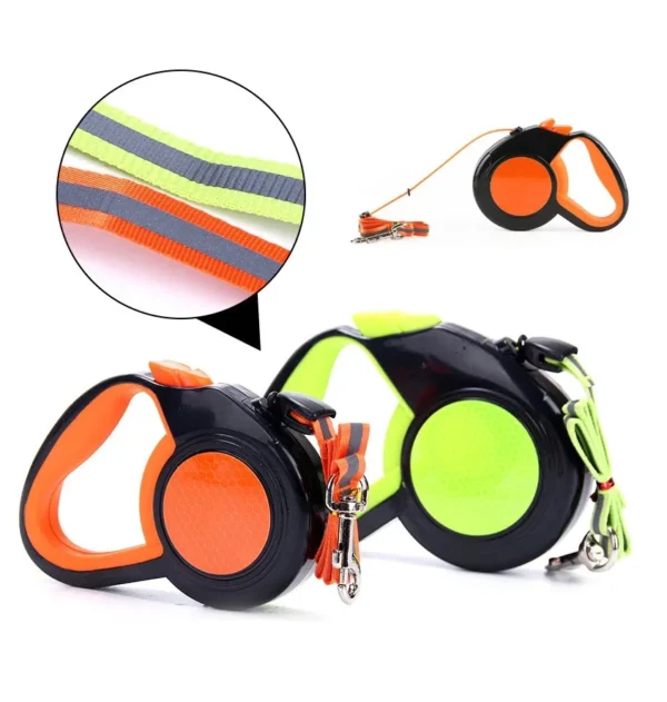 Автоматичен повод за куче 6 метра, до 50 кг., светлоотразителен