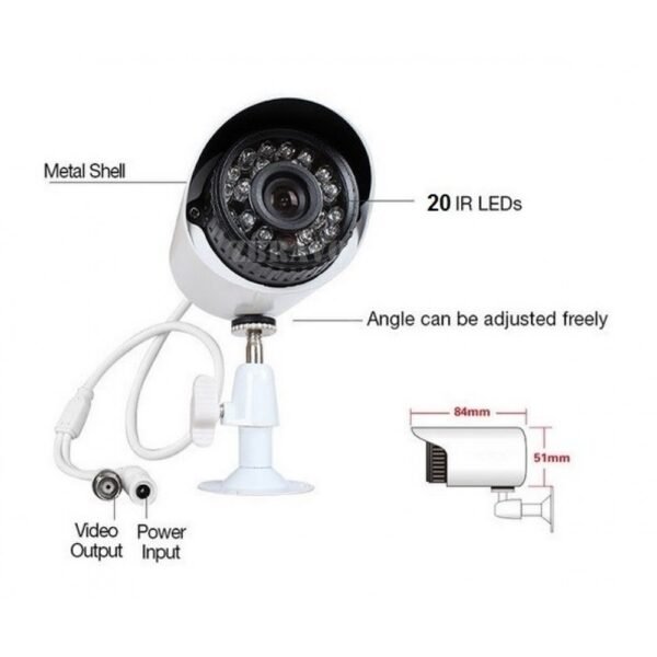 камери-с-DVR-4-канала-комплект-2 Комплект за видеонаблюдение с 4 HD камери и DVR, AHD, IR