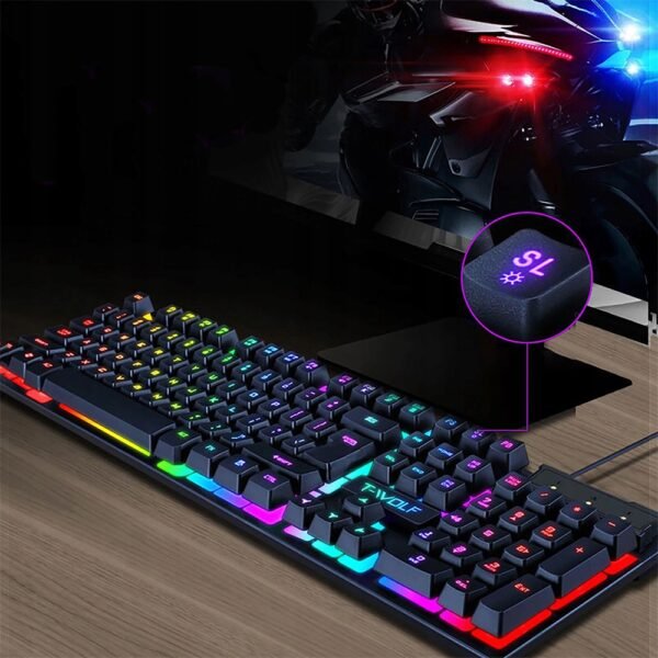 Геймърска светеща клавиатура T-WOLF