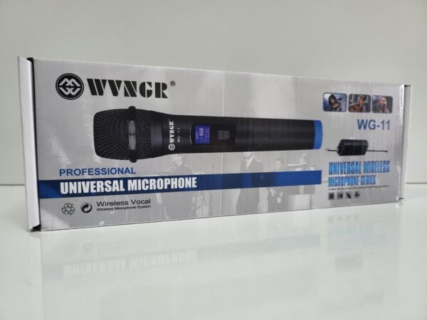 Безжичен микрофон WG-11, динамичен, предавател, приемник, JACK 6.3mm