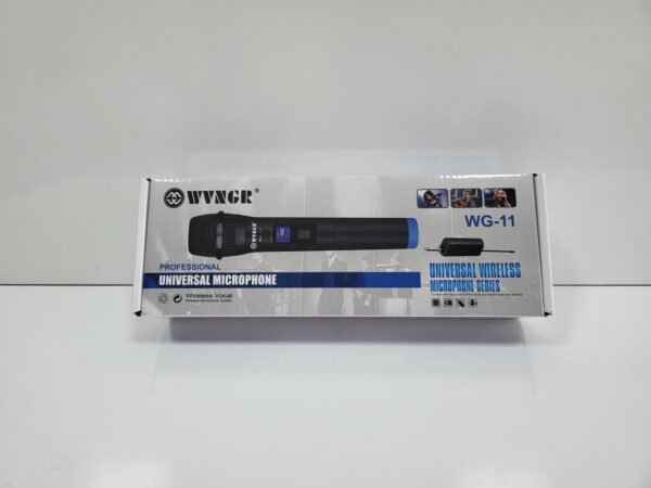 Безжичен микрофон WG-11, динамичен, предавател, приемник, JACK 6.3mm