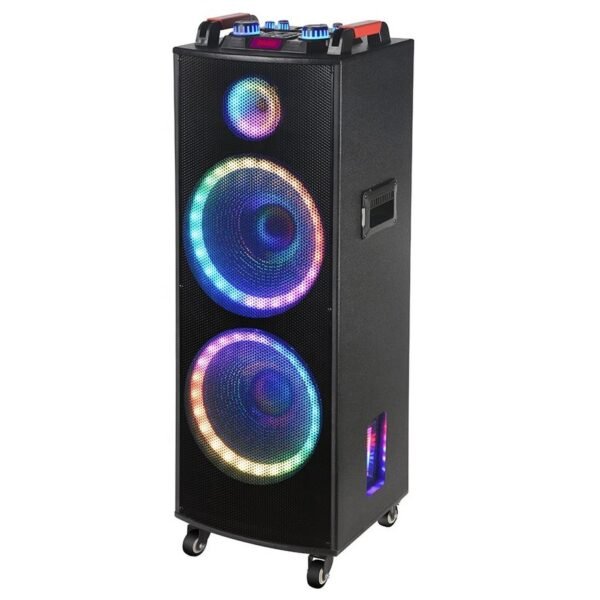 Двойна тонколона 2000W - 2 x 12" говорители, цветни светлини NDR-1222