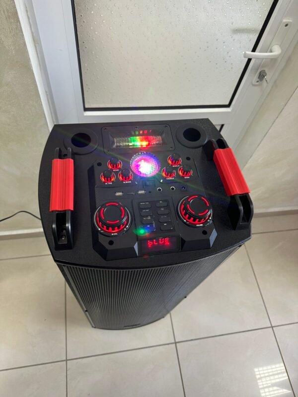 Двойна тонколона 2000W - 2 x 12" говорители, цветни светлини NDR-1222