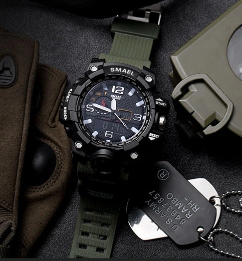 Спортен часовник SMAEL 1545 Green, зелен цвят