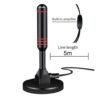 Стайна антена за цифрова телевизия HDA-515USB, вграден усилвател, RF, VHF, UHF, DVB-T2