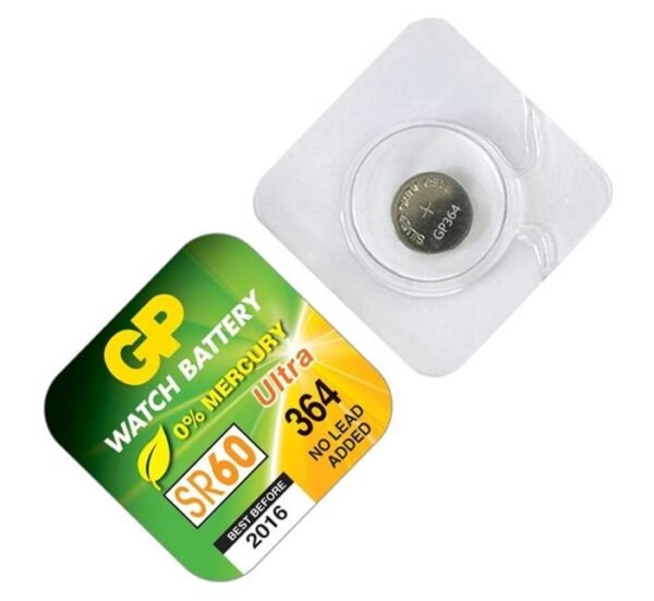 00413-A Алкална плоска батерия GP, 1,5VDC, 364A, LR621