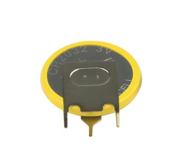 Литиева плоска батерия, монтаж на платка, вертикална, 3VDC, CR2032