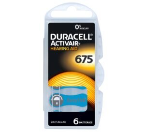 Цинкова въздушна батерия Duracell, за слухов апарат, 1,45VDC, PR44, (ZA675)