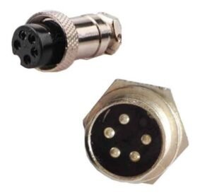 Букса GX16-5, комплект, метална, 5-ца, м+ж, 48VDC, 240VAC, M16x47mm