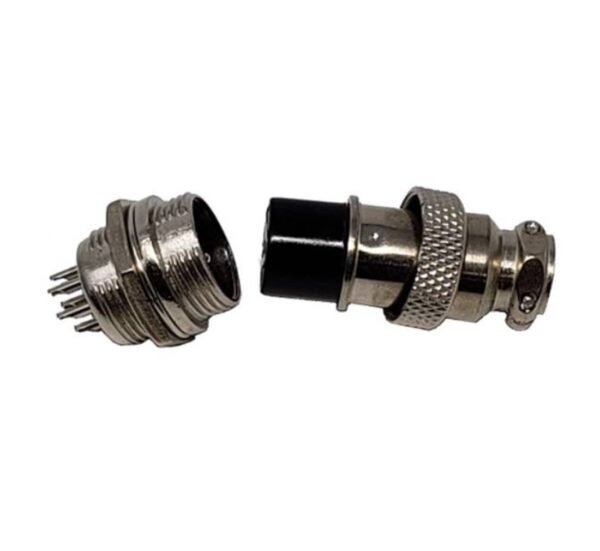 00529-B Букса GX16-5, комплект, метална, 5-ца, м+ж, 48VDC, 240VAC, M16x47mm