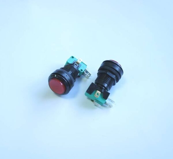 00884-A Бутон за игрална машина светещ незадържащ НО червен 250V 6A Ф24mm