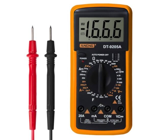 02511-C Мултицет DT-9205A, зумер, VAC, VDC, AAC, ADC, OHM, F