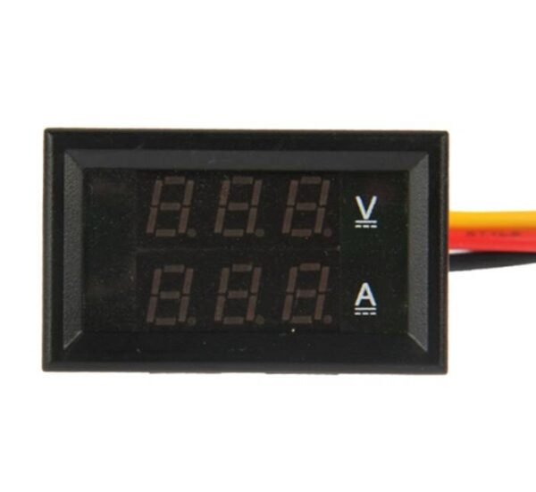 02525-A Волтметър/амперметър, за вграждане в панел, 3,2VDC до 30VDC, 45x26mm