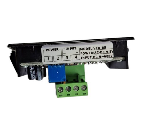 02562-C Волтметър VFD-85, вграждане в панел, 0-600VDC, 72x40mm