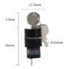 Ключ LA16, ротационен, 3pin, 2 положения, ключалка, 250VAC, 3A, Ф16mm, SPST