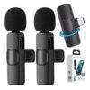07003-C Комплект 2 безжични микрофонa F3, K9, телефон, лаптоп, предаватели, приемник, Type-C