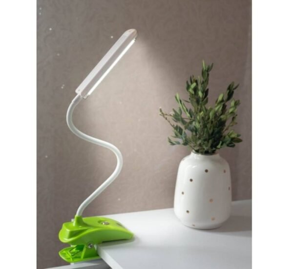 Настолна LED лампа YJ-5868, акумулаторна батерия, щипка