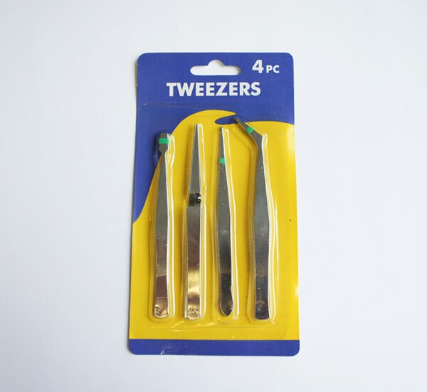 Пинсети комбинирани, прави, криви, комплект 4бр.