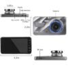 Видеорегистратор/камера Dual Lens FULL HD за автомобил, записваща с 2 камери, екран 4" 3MPx
