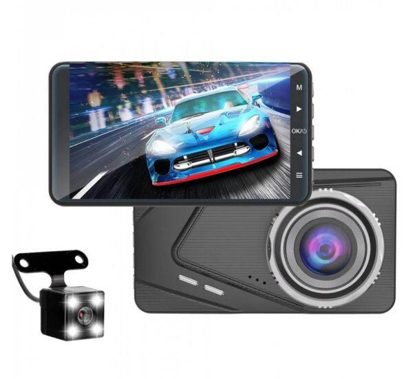 09225-B Видеорегистратор BX50, камера, Full HD, за автомобил, записваща, 2 камери, екран 4" 5MPx