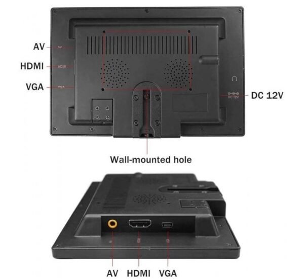 Монитор за автомобил, камера, универсален, LCD, 600p, 12VDC, 24VDC, 7"