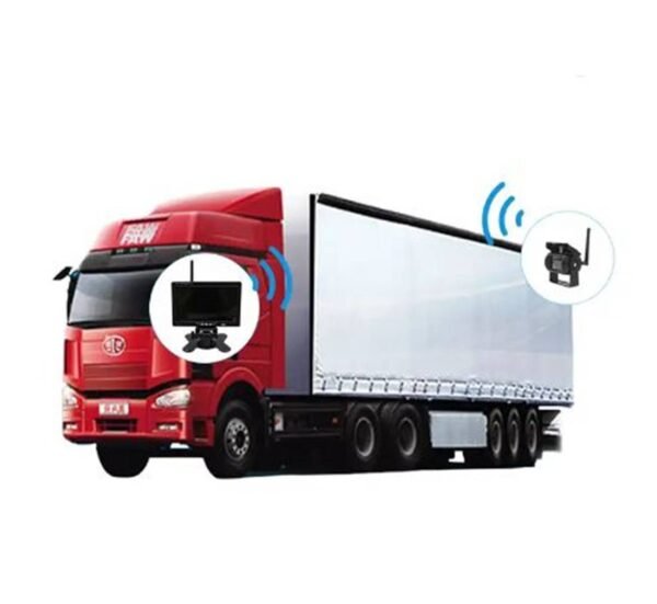 Монитор за автомобил, 2 камери, система за паркиране, охрана, LCD, 12VDC, 24VDC, 7"