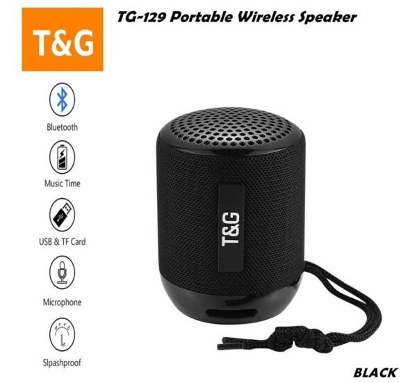 09300-B Преносима блутуут колонка TG-129, Li-ion батерия, MP3, USB, MMC, BLT, 5W