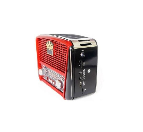 09322-C Преносимо, активно, ретро радио RX-BT455S, соларно, Li-ion, блутуут, USB, FM, 2x3", 10W