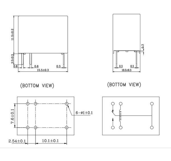 09974-D Реле NRP02-C12DH 12VDC 3A 1 контактна група 120V