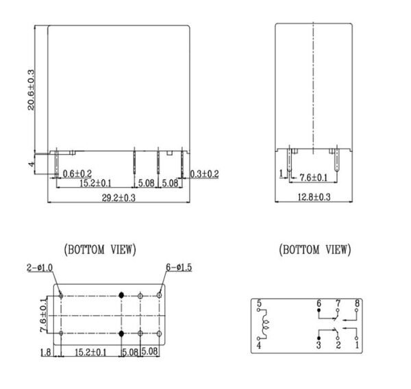Реле NRP13-C24D 24VDC 5A 2 контактни групи 240V
