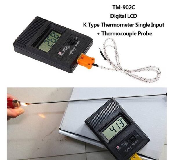 Термометър TM902C, термосонда за фурна, печка, фризер, -50°C до 750°C