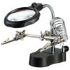 Трета ръка ZD-126-2, стойка за поялник, щипки, лупа, LED осветление, 60mm, x2,5