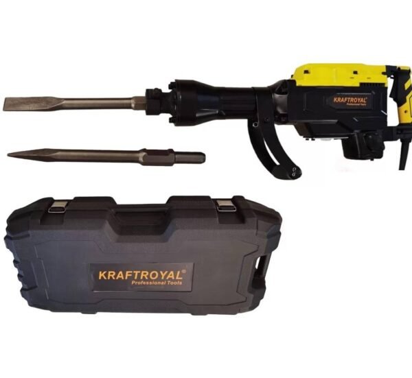 25338-D Къртач Kraft Royal, трошач, ударен, жълт, SDS, 220VAC, 3800W, к-т