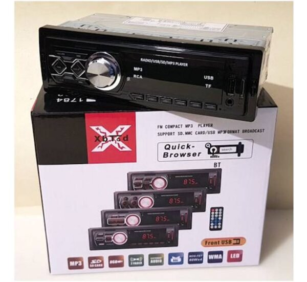 Автомобилен радио MP3 плеър 1784BT, AUX, FM, SD, USB, BLT, 4x45W, 12V