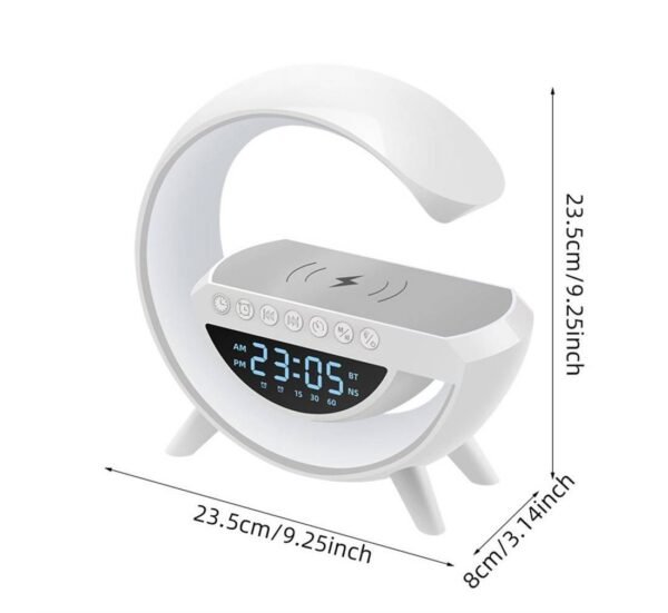 Безжично зарядно BT-3401, тонколона, часовник, зареждане на смартфони, 15W