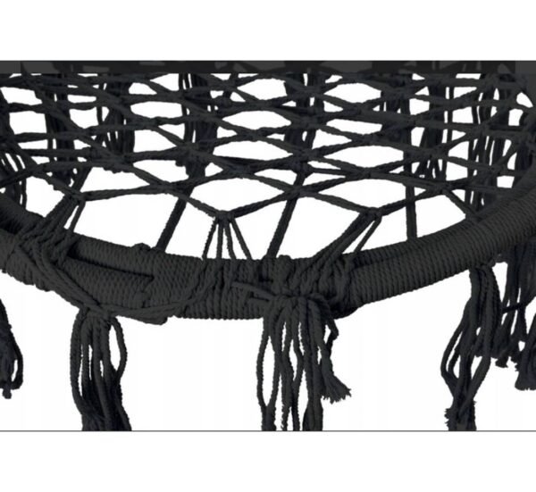 Люлка стол, ратанова, висяща, възглавница, бяла, 150kg, 800x600x1200mm